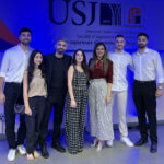 Group photograph with WELD Architecture co-founders at the 2026 ESIB–USJ inauguration