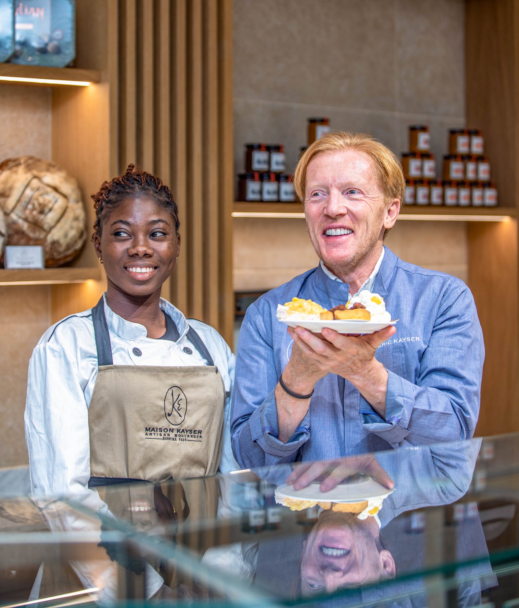 Pastry presentation at Maison Kayser in Ouagadougou, Burkina Faso
