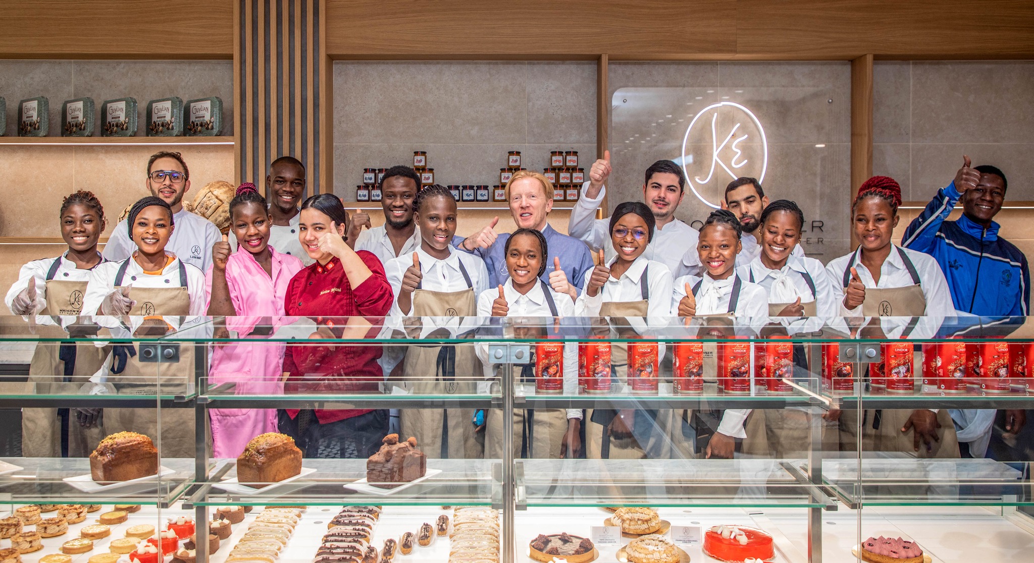 Group photograph inside Maison Kayser in Ouagadougou, Burkina Faso