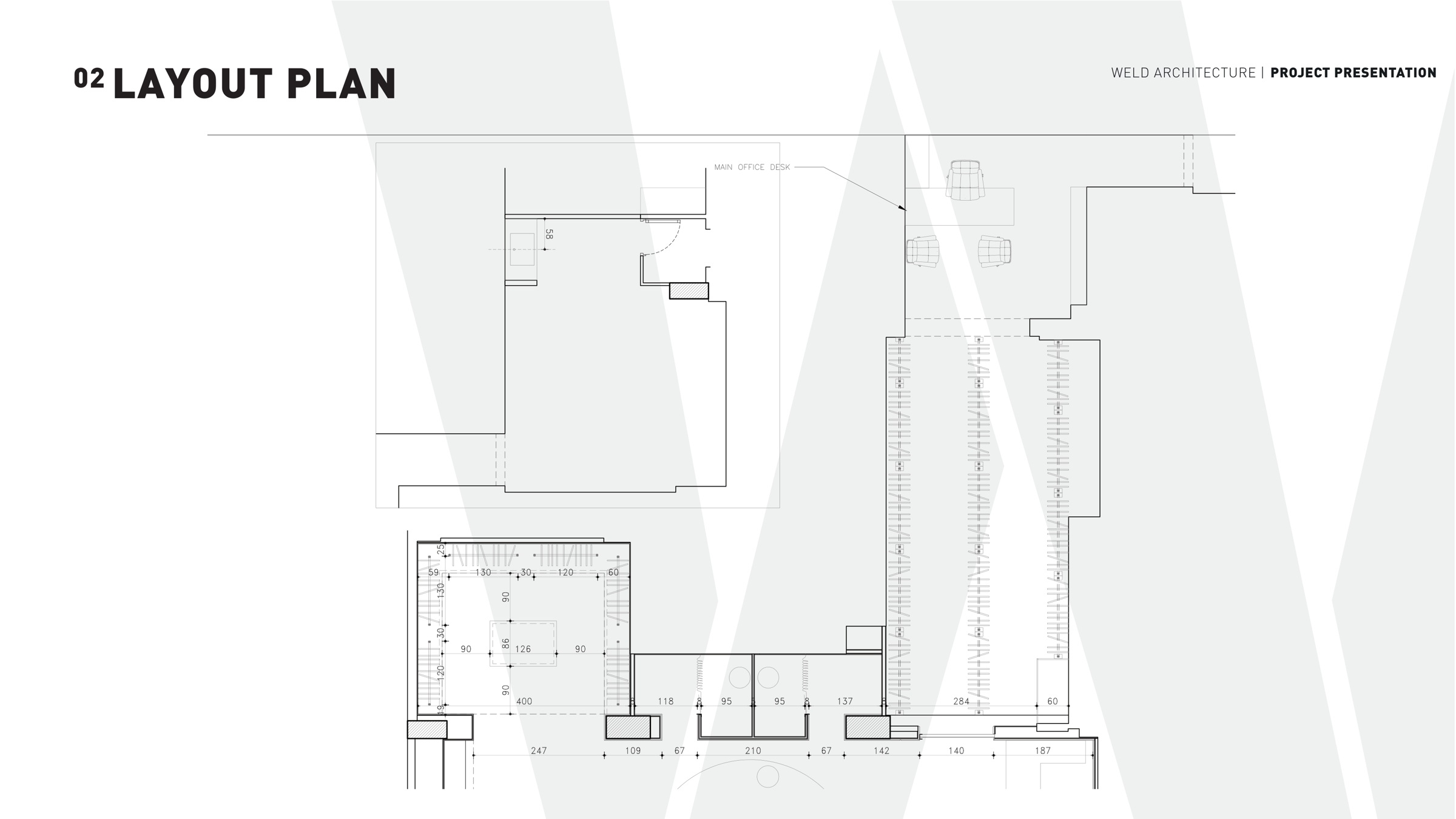 Ciel Boutique preliminary supporting spaces layout